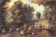 Jan Brueghel The Elder Landscape with a Ford oil painting on canvas